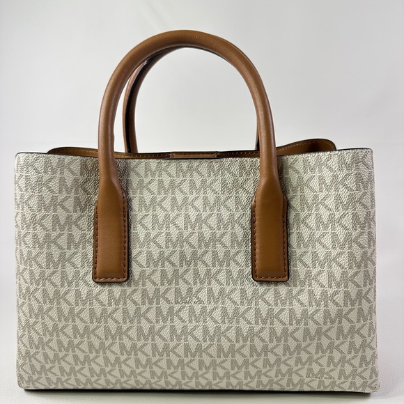 NEW Women’s Michael Kors Small Ruthie Logo Satchel/Tote Vanilla - Picture 7 of 12